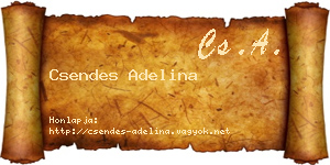 Csendes Adelina névjegykártya